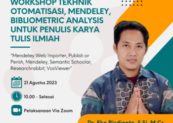 Workhsop Tekhnik Otomatisasi, Mendeley, Bibliometric Analysis Untuk Penulis Karya Tulis Ilmiah Oleh Dosen Pendidikan Fisika