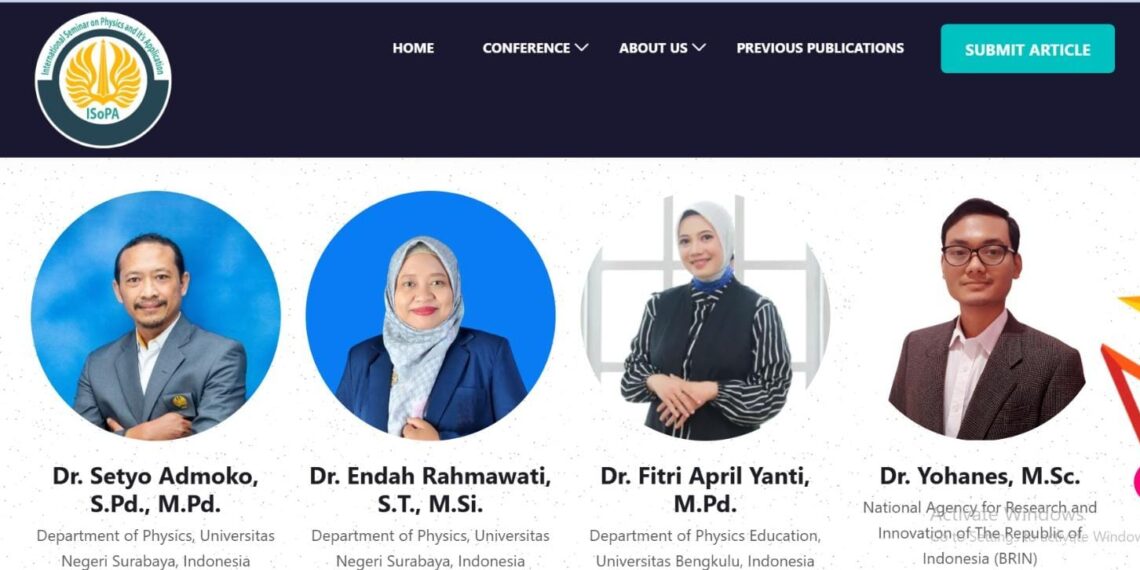 DOSEN PENDIDIKAN FISIKA FKIP UNIVERSITAS BENGKULU TERPILIH SEBAGAI INVITED SPEAKER PADA SEMINAR INTERNASIONAL ISoPA 2026