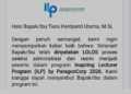 SELAMAT DAN SUKSES ATAS LOLOSNYA TIARA HARDYANTI UTAMA, M.Si DALAM INSPIRING LECTURER PROGRAM 2026
